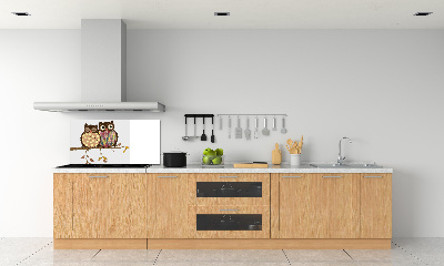 Panel lacobel Dve sovy na vetve