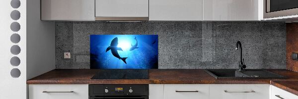 Dekoračný panel sklo dva žraloky