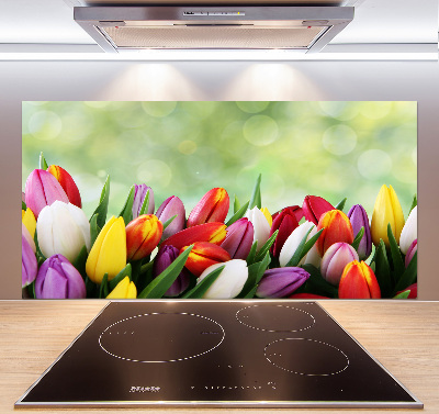 Panel do kuchyne Farebné tulipány