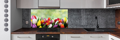 Panel do kuchyne Farebné tulipány