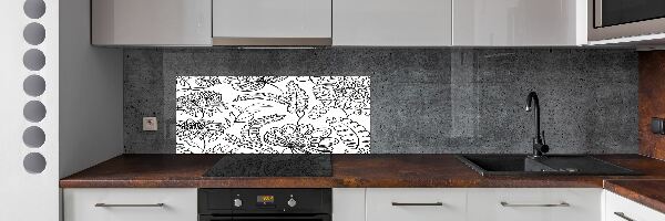 Panel do kuchyne Kvetinový vzor