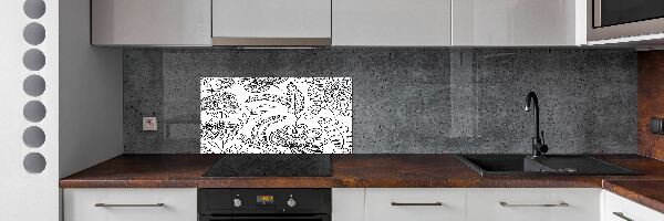 Panel do kuchyne Kvetinový vzor