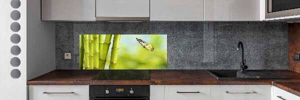 Panel do kuchyne Bambus a motýľ