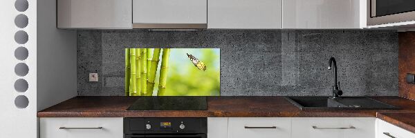 Panel do kuchyne Bambus a motýľ