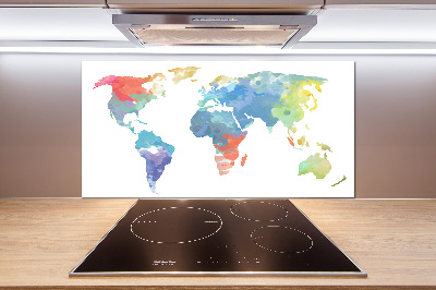 Dekoračný panel sklo Mapa sveta