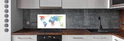 Dekoračný panel sklo Mapa sveta