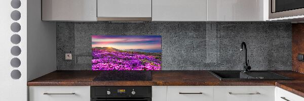Panel do kuchyne Kvety v horách