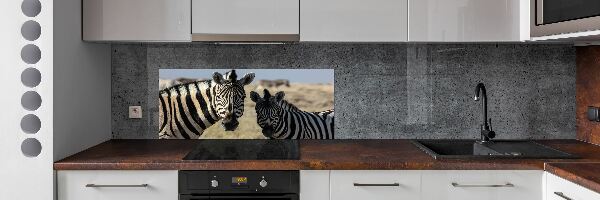 Dekoračný panel sklo Dve zebry