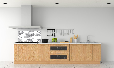 Sklenený panel do kuchynskej linky Ginko dvojlaločné