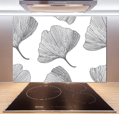 Sklenený panel do kuchynskej linky Ginko dvojlaločné