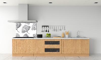 Sklenený panel do kuchynskej linky Ginko dvojlaločné
