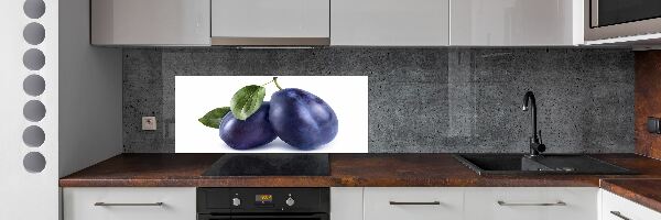 Sklenený panel do kuchyne Slivky