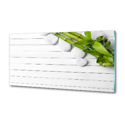 Sklenený panel do kuchyne Bambus