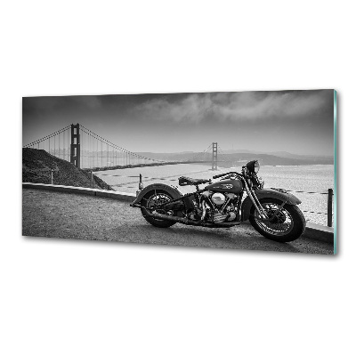 Sklenený panel do kuchynskej linky Motorka