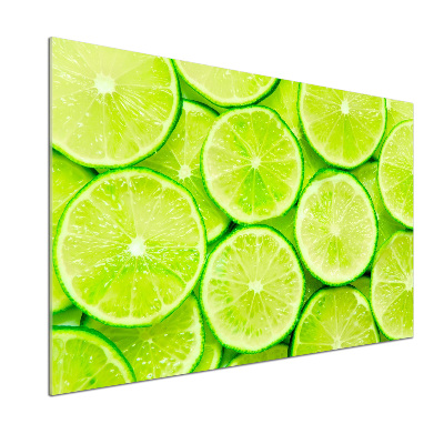 Sklenený panel do kuchyne Limetky
