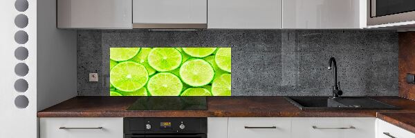 Sklenený panel do kuchyne Limetky