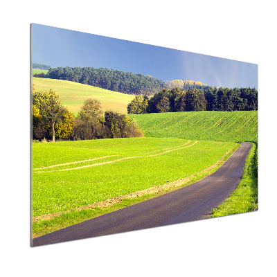 Dekoračný panel sklo Polní cesta