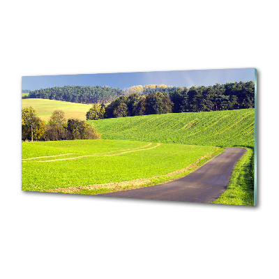 Dekoračný panel sklo Polní cesta