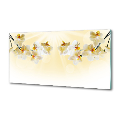 Sklenený panel do kuchynskej linky Orchidea