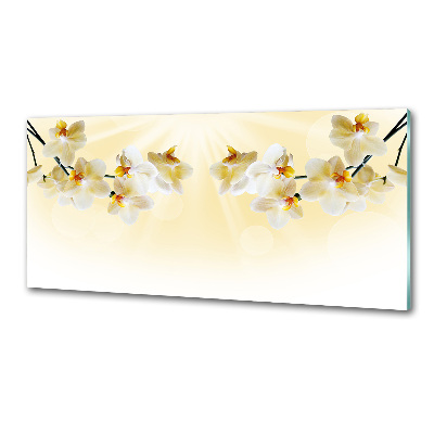Sklenený panel do kuchynskej linky Orchidea