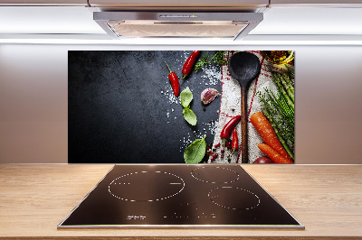 Sklenený panel do kuchynskej linky Ingrediencie