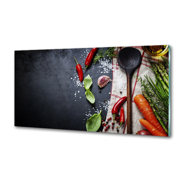 Sklenený panel do kuchynskej linky Ingrediencie