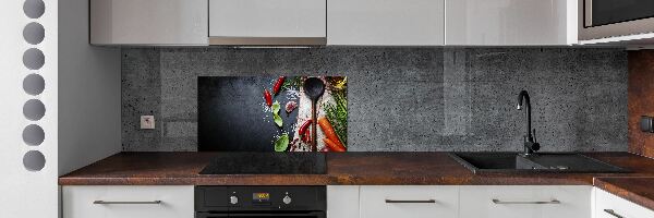 Sklenený panel do kuchynskej linky Ingrediencie