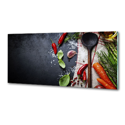 Sklenený panel do kuchynskej linky Ingrediencie