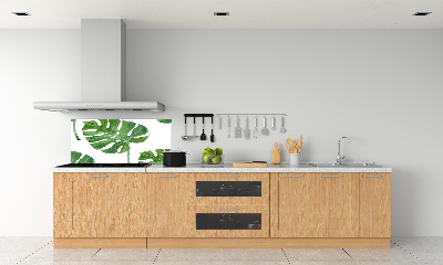 Sklenený panel do kuchynskej linky Monstera