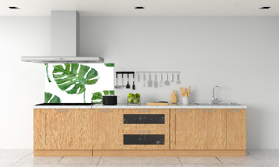 Sklenený panel do kuchynskej linky Monstera