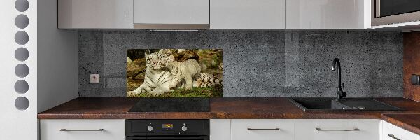 Sklenený panel do kuchyne Tigre