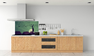 Dekoračný panel sklo vtáky město