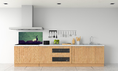 Dekoračný panel sklo vtáky město
