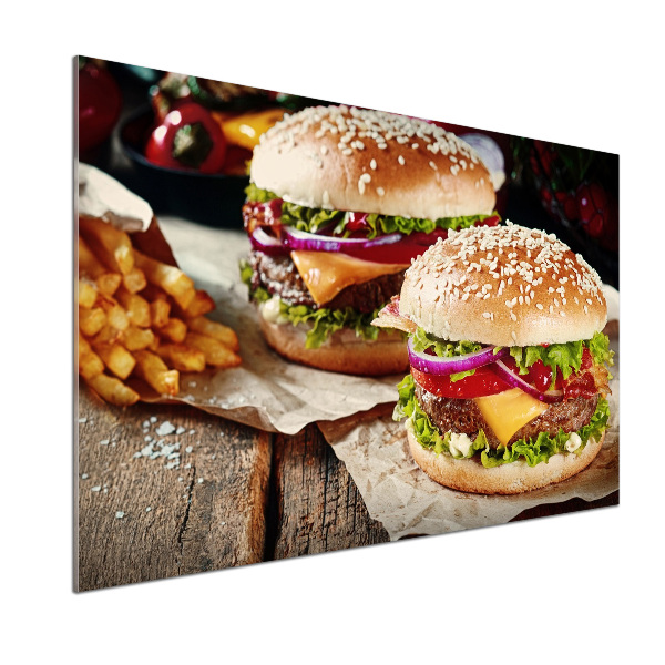 Dekoračný panel sklo Hamburgery