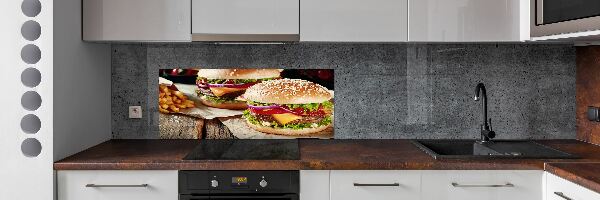 Dekoračný panel sklo Hamburgery