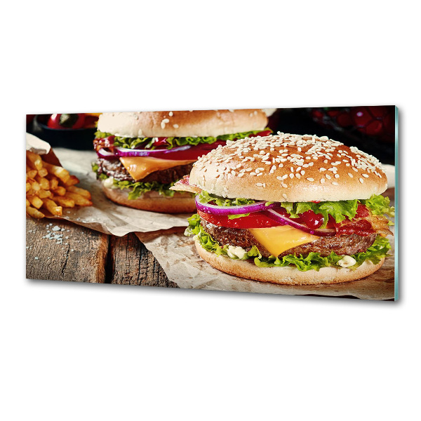 Dekoračný panel sklo Hamburgery