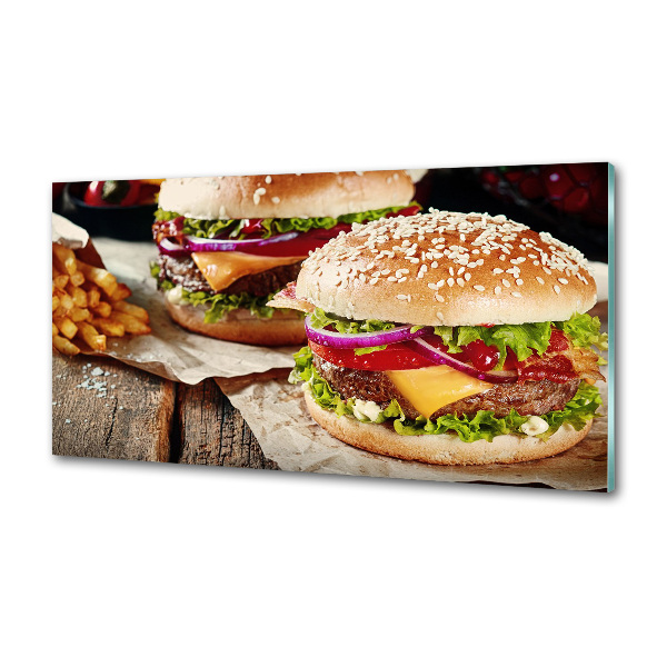 Dekoračný panel sklo Hamburgery