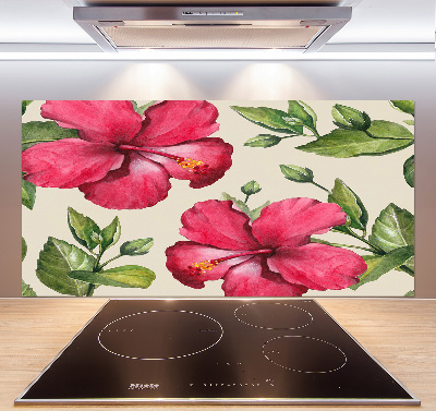 Panel do kuchyne Ružový hibiskus