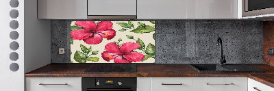 Panel do kuchyne Ružový hibiskus