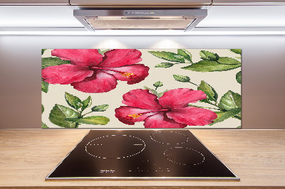 Panel do kuchyne Ružový hibiskus