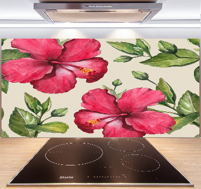 Panel do kuchyne Ružový hibiskus