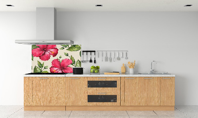 Panel do kuchyne Ružový hibiskus