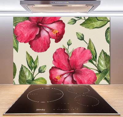 Panel do kuchyne Ružový hibiskus