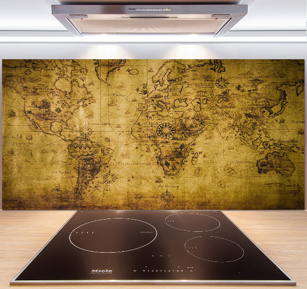 Panel do kuchyne Stará mapa sveta