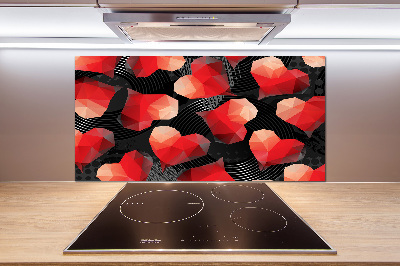 Panel do kuchyne Geometrická srdce