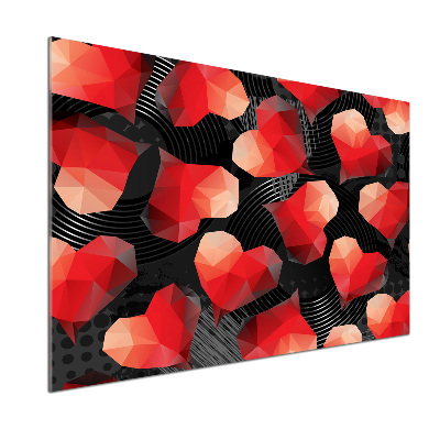Panel do kuchyne Geometrická srdce