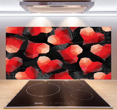 Panel do kuchyne Geometrická srdce