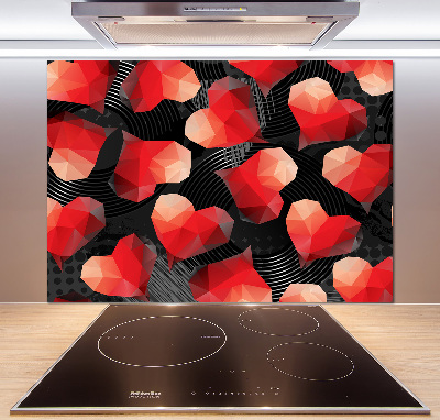 Panel do kuchyne Geometrická srdce