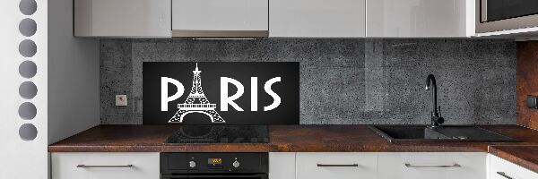 Sklenený panel do kuchyne Paríž