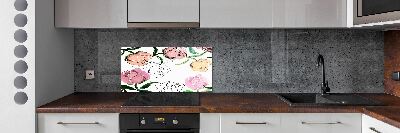 Dekoračný panel sklo Púčiky pivonky